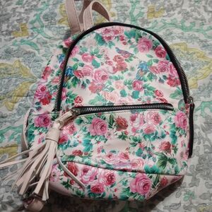 Floral Pink Mini Backpack